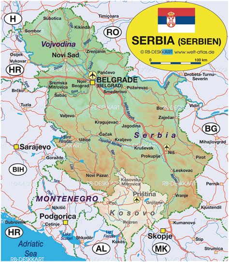 Map of Serbia (Country) | Welt-Atlas.de