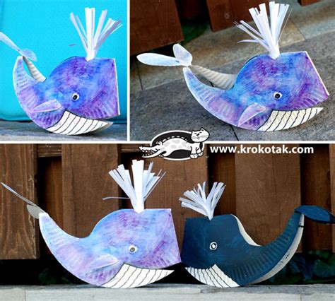 krokotak | A paper plate whale