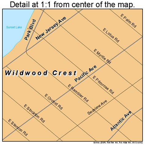 Wildwood Crest New Jersey Street Map 3481200