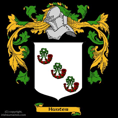 Hunter family crest and meaning of the coat of arms for the surname hunter