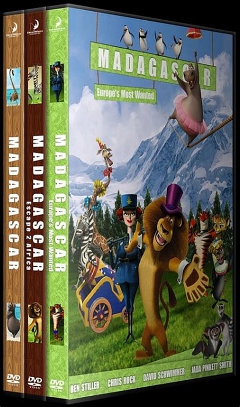 Madagascar Collection (Madagaskar Koleksiyonu) - Custom Dvd Cover Set - English [2005-2008-2012 ...