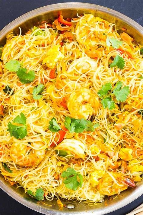 Singapore Noodles with Shrimp | Recipe | Singapore noodles, Noodles ...