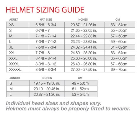 Helmet Size Chart – Scooter King Of Cali Helmets And Accessories