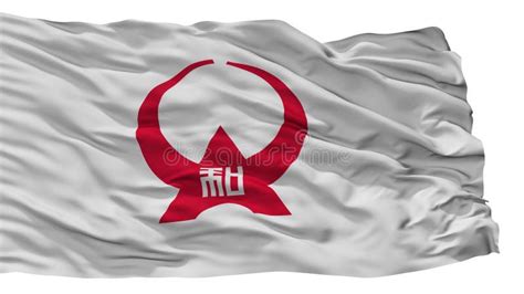 Yamato City Flag, Japan, Kanagawa Prefecture, Isolated on White ...