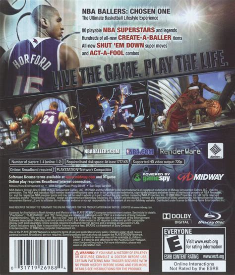 NBA Ballers: Chosen One (2008) box cover art - MobyGames