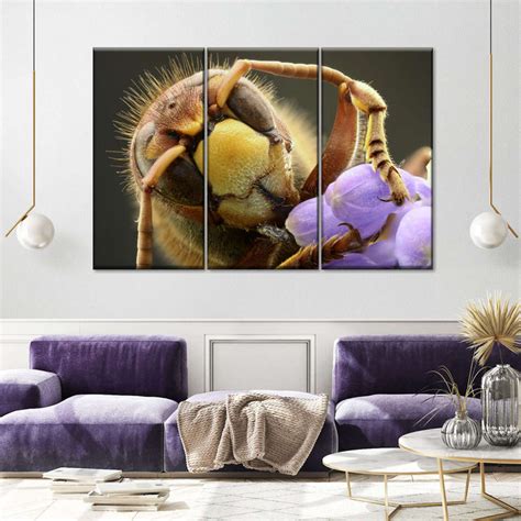 Wasp Head Close Up Wall Art | Photography