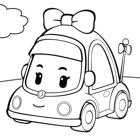 Mini from Robocar Poli coloring page - Download, Print or Color Online for Free