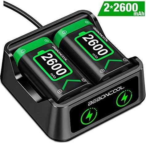 BEBONCOOL Compatible with Xbox One Battery Pack with Charger Station, 2 ...