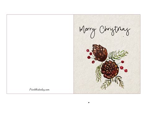 21 Free Printable Handmade Watercolor Christmas Cards