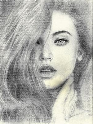 Pencil drawing girl