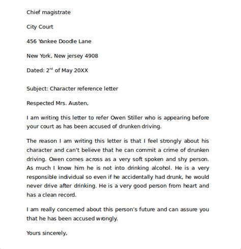 Character Reference Letter Good Mother Template - Cover Letter