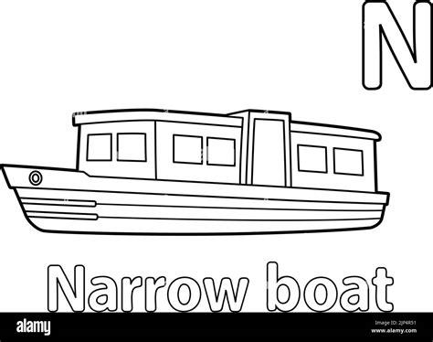 Narrow Boat Alphabet ABC Coloring Page N Stock Vector Image & Art - Alamy