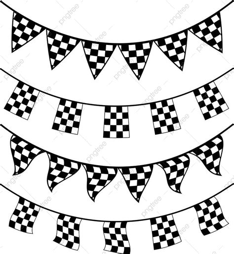 Bunting Banner Checkered Racing Flag, Banner Drawing, Flag Drawing, Racing Drawing PNG and ...