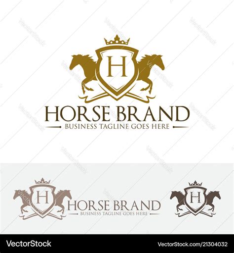 Horse brand logo design Royalty Free Vector Image