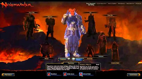 D&D NeverWinter Character Creation Races & Classes - YouTube