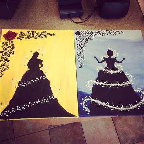 Disney princess paintings I made. | Disney canvas art, Disney paintings, Disney princess paintings