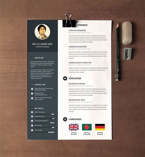 Free Resume & Cover Letter Template | Resume design template, Resume design creative, Creative ...