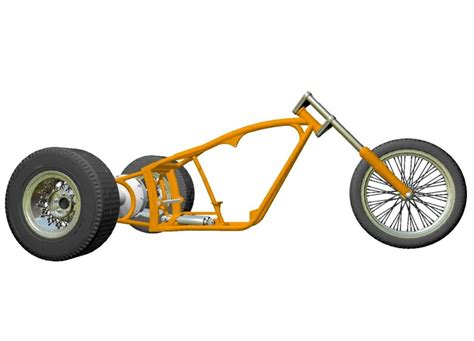 3d 3ds Motorcycle Trike Frame