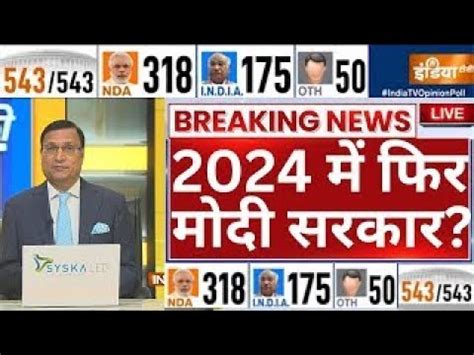 Lok Sabha Election Opinion Poll Live: 2024 में I-N-D-I-A- 175 Seats, NDA- 318 Seats | PM Modi ...