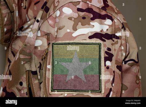 Myanmar flag on a military uniform hi-res stock photography and images ...