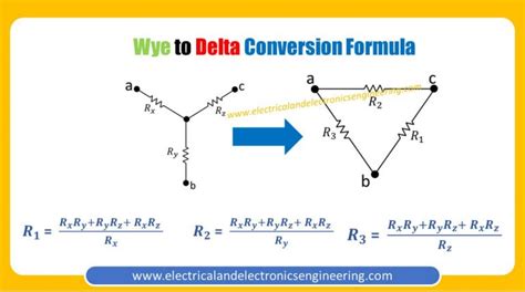 Wye to Delta Conversion Formula - Electrical and Electronics Engineering