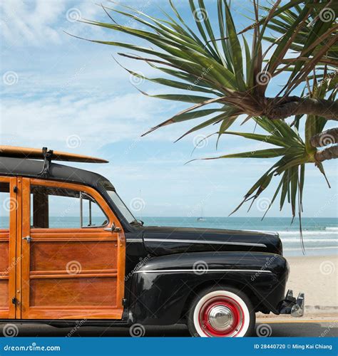 Surfer Woody Wagon stock photo. Image of blue, ocean - 28440720