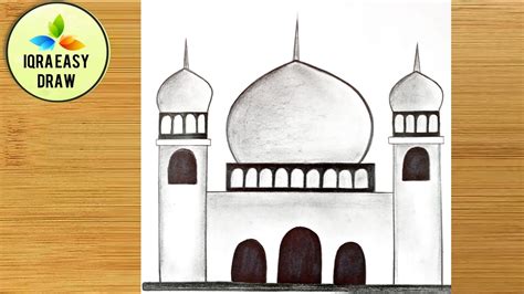 How to Draw Mosque Easy Step by Step || Masjid Drawing Tutorial - YouTube