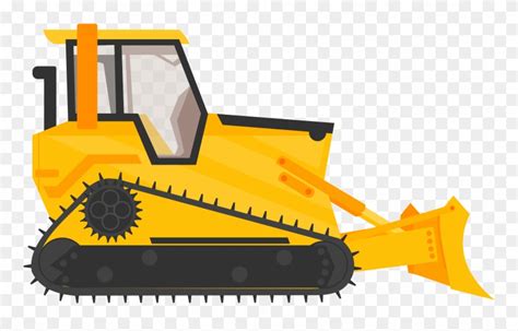 Bulldozer Excavator Heavy Machinery Construction - Cartoon Bulldozer Clipart (#191363) - PinClipart