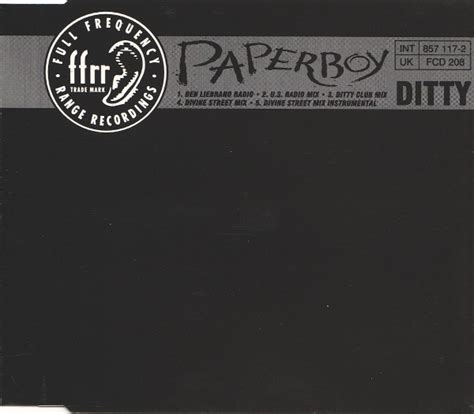 Paperboy - Ditty (1993, CD) | Discogs