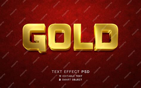 Premium PSD | Gold font text effect