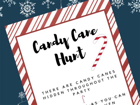 Candy Cane Hunt Printable Game With Board Game - Etsy