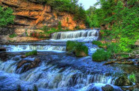 Scenic Waterfalls at Willow River State Park, Wisconsin image - Free ...