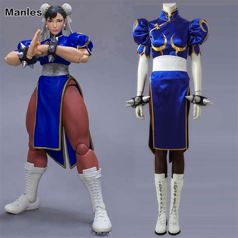 Street Fighter Chun Li Blue Dress Cosplay Costume *Tailored* Japanese ...