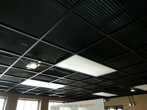 Black Drop Ceiling Tiles Basement : Aristocrat - Black (2x4) - by Ceilume : Finishing a wide ...