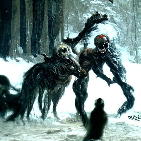 skinwalker vs wendigo - AI Generated Artwork - NightCafe Creator