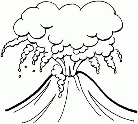 Volcano clip art free clipart outline - WikiClipArt