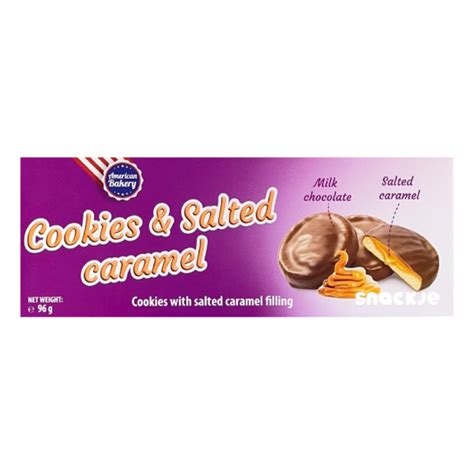 American Bakery Cookies & Salted Caramel 96g • Snackje