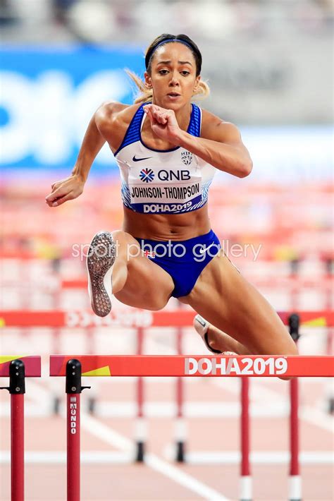 Katarina Johnson-Thompson Heptathlon Hurdles Doha 2019 Images | Athletics Posters