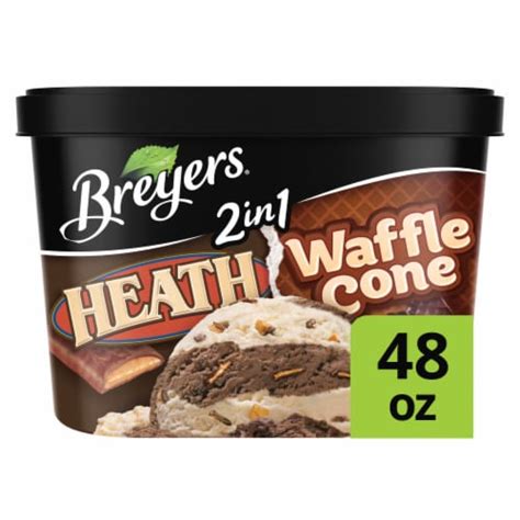 Breyers 2 in 1 Heath Waffle Cone Frozen Dairy Dessert, 1.5 qt - Kroger