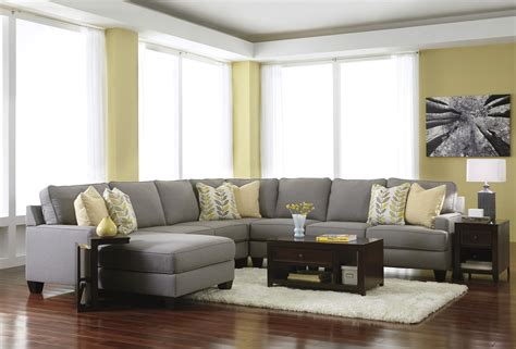 Signature Design by Ashley Chamberly - Alloy Modern 5-Piece Sectional Sofa with Left Chaise ...