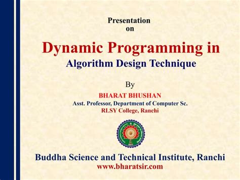 Algorithm Design Technique | PPT