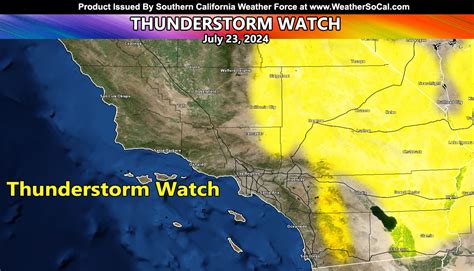 Thunderstorm Outlook For Southern California Mountain and Desert Zones ...