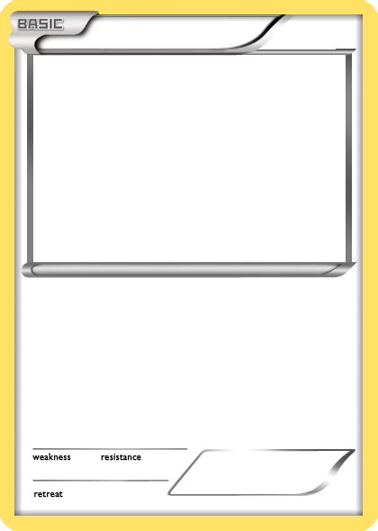 Blank Pokemon Card | Pokemon card template, Trading card template, Diy pokemon cards