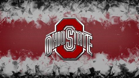 Ohio State Logo Sa White Red Black Background Ohio State HD Desktop ...