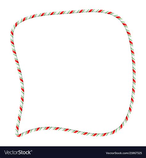 Candy cane frame border for christmas design Vector Image