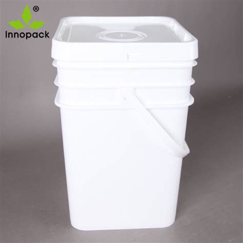 Food Grade 5 Gallon Square Plastic Bucket - Innopack