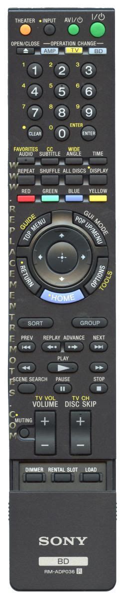 Buy SONY RM-ADP036 RMADP036 -148720311 Blu-Ray DVD Player Remote Control