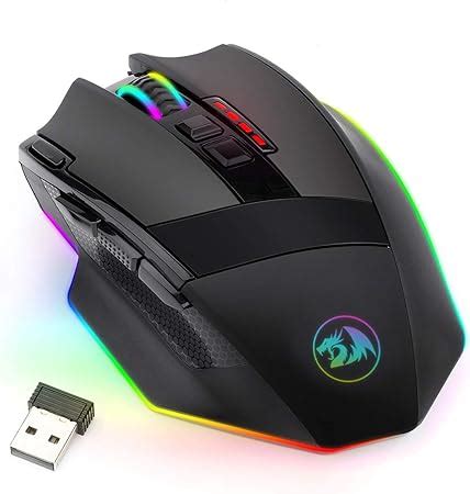 Redragon M801 Wireless Gaming Mouse, RGB Gaming Mouse with MMO 9 ...