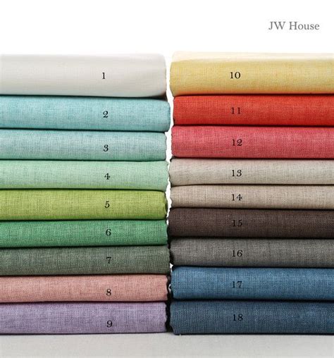 Solid Waxed Linen Cotton Fabric, Sixteen Colors Available,1/2 Yard | DIY | Linen fabric, Fabric ...