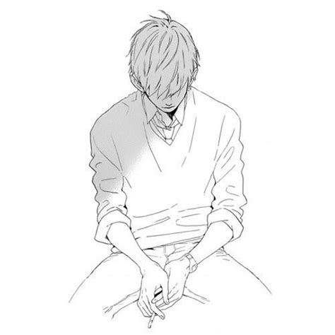 Anime Boy Sad Drawing - ANIMEDIA